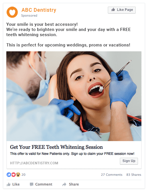 Boosting Dentists Online Presence with Facebook Ads