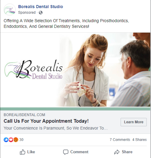Enhancing Dental Services through Facebook Advertising